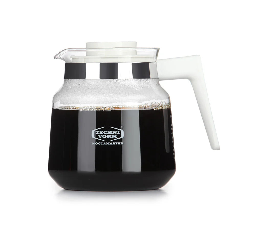Glaskanna till Moccamaster med manuellt droppstopp - 1,25L - vit