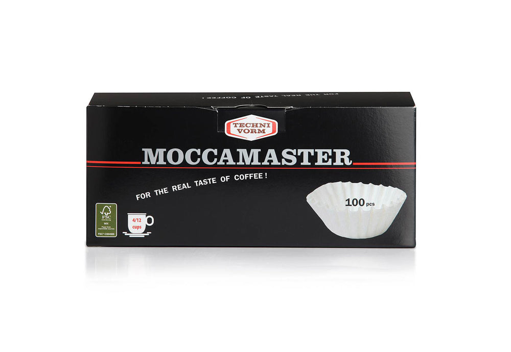 Moccamaster kaffefilter, vita, 100 x 110 mm